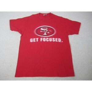 VTG San Francisco‎ 49ers Shirt Mens Large Red 1995 Get Focused Clearly The Best